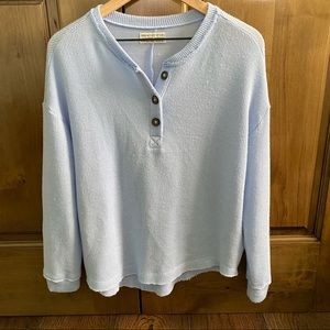 Urban Outfitters Long Sleeve Loungewear Top - Blue